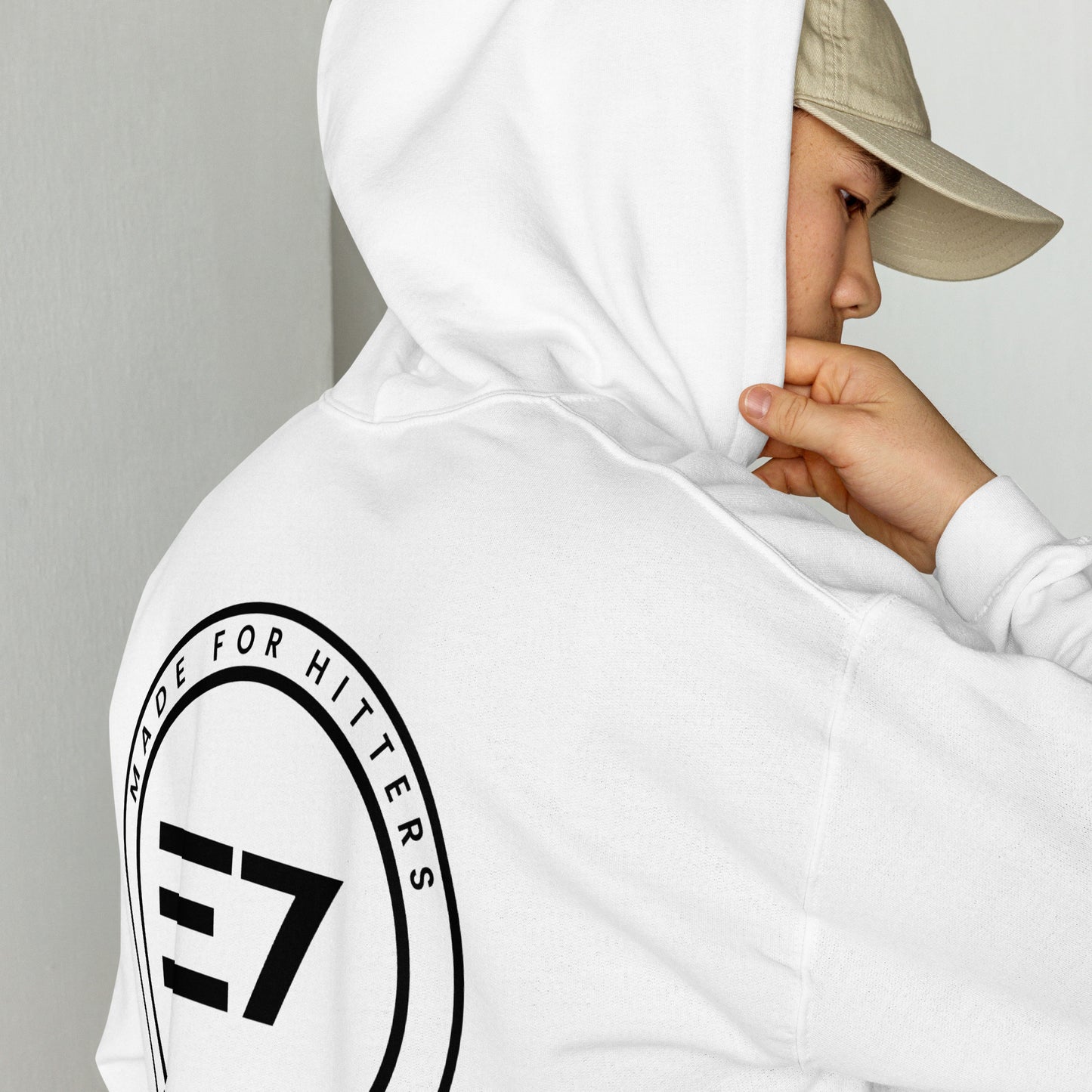 Hoodie E7 "Badge" White