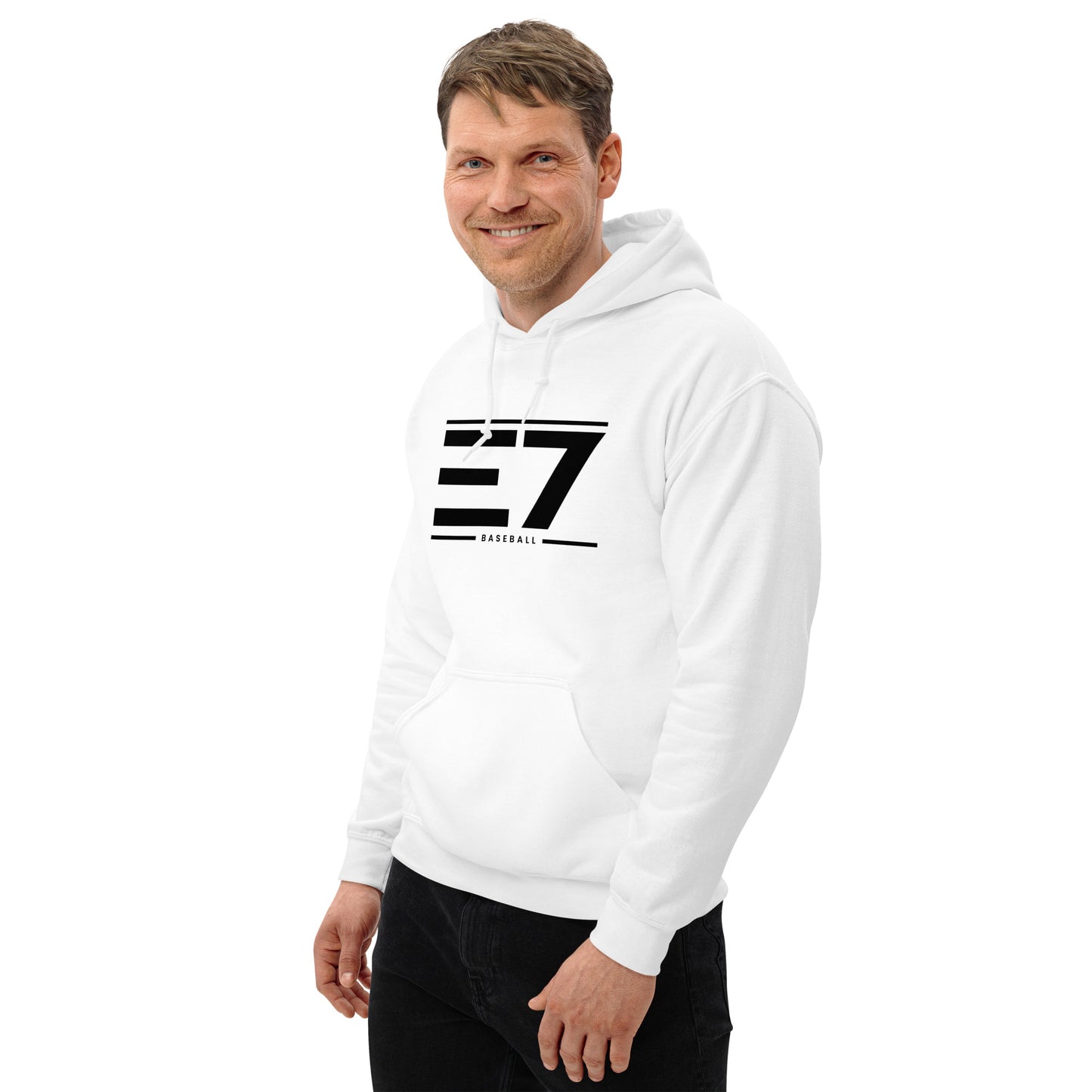 Hoodie E7 Baseball White