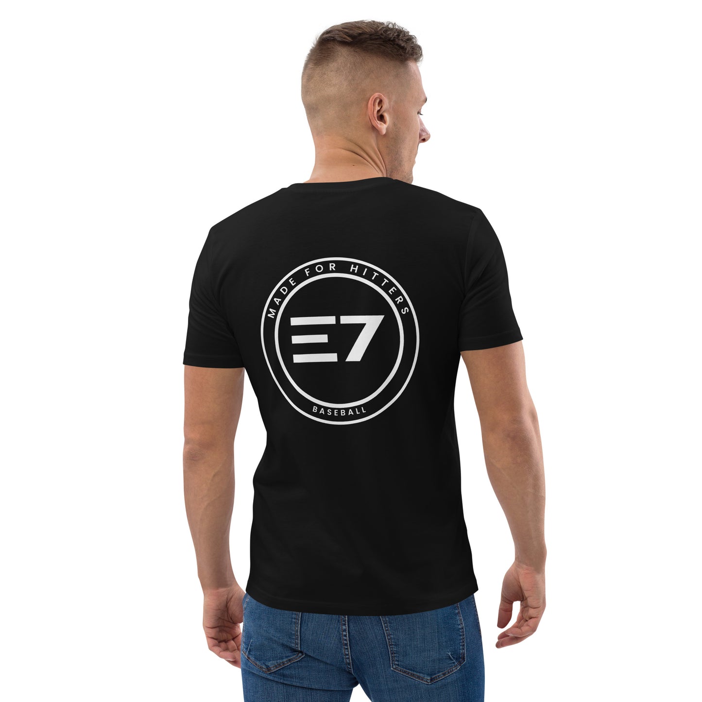 T-Shirt E7 "Badge" Black Back model