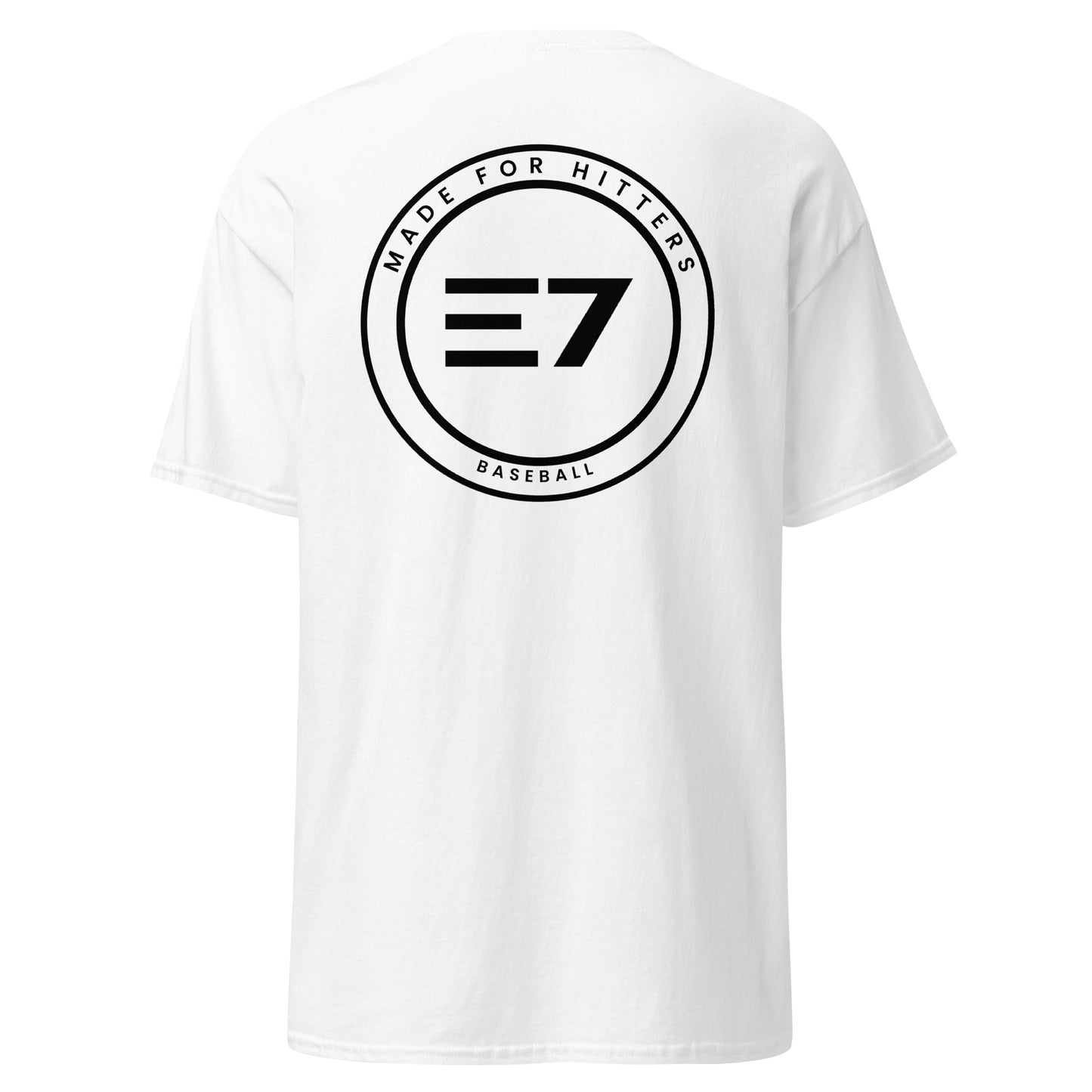 T-Shirt E7 "Badge"  White Back
