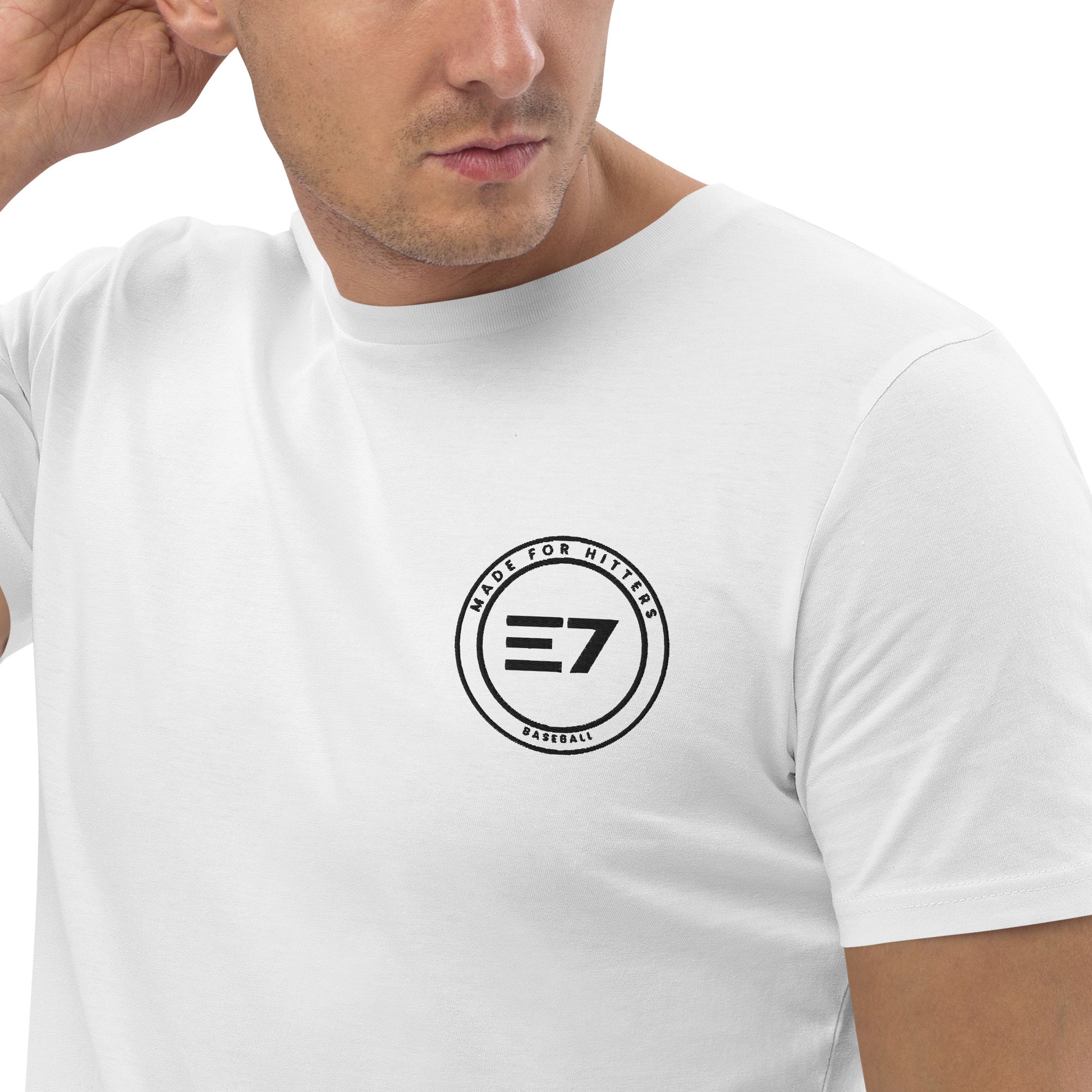 T-Shirt E7 "Badge"  White Zoom model